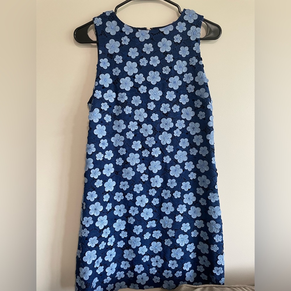 Alice & Olivia blue flower minidress
